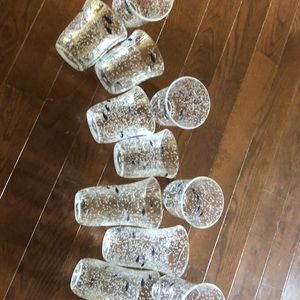 Clear Plastic tumblers,blue fish.